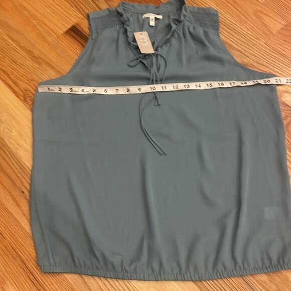 Maurices ruffle trim with peep hole and tie in front sleeveless and semi sheer - Picture 5 of 7